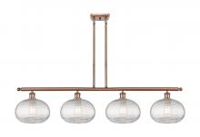  516-4I-AC-G555-10CL - Ithaca - 4 Light - 48 inch - Antique Copper - Cord hung - Island Light