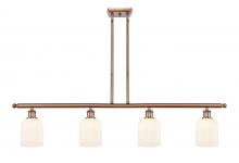  516-4I-AC-G559-5GWH - Bridal Veil - 4 Light - 48 inch - Antique Copper - Cord hung - Island Light