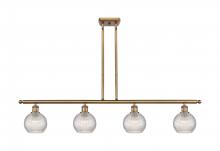  516-4I-BB-G122C-6CL - Athens - 4 Light - 48 inch - Brushed Brass - Cord hung - Island Light