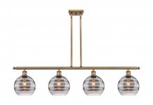  516-4I-BB-G556-8SM - Rochester - 4 Light - 48 inch - Brushed Brass - Cord hung - Island Light