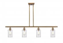  516-4I-BB-G804 - Clymer - 4 Light - 48 inch - Brushed Brass - Cord hung - Island Light