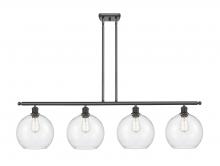  516-4I-BK-G124-10 - Athens - 4 Light - 48 inch - Matte Black - Stem Hung - Island Light