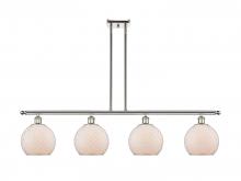  516-4I-PN-G121-8CSN - Farmhouse Chicken Wire - 4 Light - 48 inch - Polished Nickel - Cord hung - Island Light