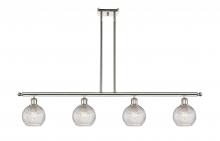  516-4I-PN-G122C-6CL - Athens - 4 Light - 48 inch - Polished Nickel - Cord hung - Island Light