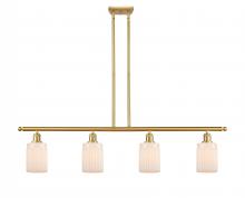  516-4I-SG-G341 - Hadley - 4 Light - 48 inch - Satin Gold - Cord hung - Island Light