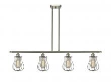  516-4I-SN-CE513 - Muselet - 4 Light - 48 inch - Brushed Satin Nickel - Cord hung - Island Light