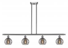  516-4I-SN-G556-6SM - Rochester - 4 Light - 48 inch - Brushed Satin Nickel - Cord hung - Island Light