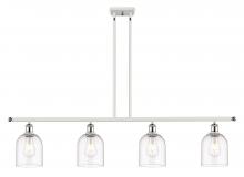  516-4I-WPC-G558-6CL - Bella - 4 Light - 48 inch - White Polished Chrome - Cord hung - Island Light