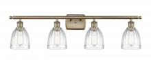  516-4W-AB-G442 - Brookfield - 4 Light - 36 inch - Antique Brass - Bath Vanity Light