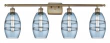  516-4W-AB-G557-6BL - Vaz - 4 Light - 36 inch - Antique Brass - Bath Vanity Light