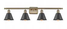  516-4W-AB-M8-BK - Smithfield - 4 Light - 37 inch - Antique Brass - Bath Vanity Light