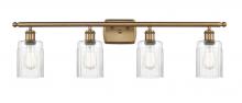  516-4W-BB-G342 - Hadley - 4 Light - 35 inch - Brushed Brass - Bath Vanity Light