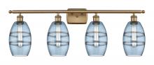  516-4W-BB-G557-6BL - Vaz - 4 Light - 36 inch - Brushed Brass - Bath Vanity Light