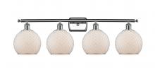  516-4W-PC-G121-8CSN - Farmhouse Chicken Wire - 4 Light - 38 inch - Polished Chrome - Bath Vanity Light