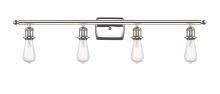  516-4W-PN - Bare Bulb - 4 Light - 36 inch - Polished Nickel - Bath Vanity Light