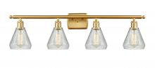  516-4W-SG-G275 - Conesus - 4 Light - 36 inch - Satin Gold - Bath Vanity Light