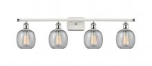  516-4W-WPC-G104 - Belfast - 4 Light - 36 inch - White Polished Chrome - Bath Vanity Light