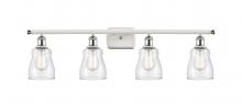  516-4W-WPC-G392 - Ellery - 4 Light - 35 inch - White Polished Chrome - Bath Vanity Light