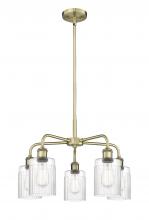  516-5CR-AB-G342 - Hadley - 5 Light - 23 inch - Antique Brass - Chandelier