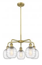  516-5CR-BB-G1013 - Belfast - 5 Light - 24 inch - Brushed Brass - Chandelier