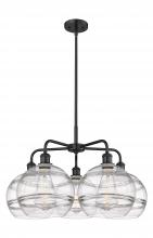  516-5CR-BK-G556-10CL - Rochester - 5 Light - 28 inch - Matte Black - Chandelier