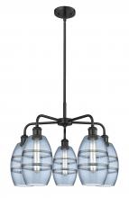  516-5CR-BK-G557-6BL - Vaz - 5 Light - 24 inch - Matte Black - Chandelier