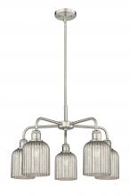  516-5CR-SN-G559-5ME - Bridal Veil - 5 Light - 23 inch - Satin Nickel - Chandelier