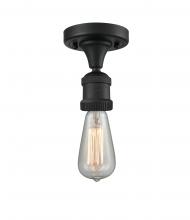  517-1C-BK - Bare Bulb - 1 Light - 5 inch - Matte Black - Semi-Flush Mount