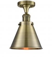  517-1CH-AB-M13-AB - Appalachian - 1 Light - 8 inch - Antique Brass - Semi-Flush Mount