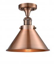  517-1CH-AC-M10-AC - Briarcliff - 1 Light - 10 inch - Antique Copper - Semi-Flush Mount