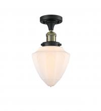  517-1CH-BAB-G661-7 - Bullet - 1 Light - 7 inch - Black Antique Brass - Semi-Flush Mount