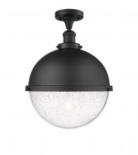  517-1CH-BK-HFS-124-BK - Hampden - 1 Light - 13 inch - Matte Black - Semi-Flush Mount