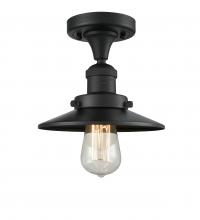  517-1CH-BK-M6 - Railroad - 1 Light - 7 inch - Matte Black - Semi-Flush Mount