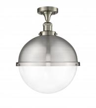  517-1CH-SN-HFS-122-SN - Hampden - 1 Light - 13 inch - Brushed Satin Nickel - Semi-Flush Mount