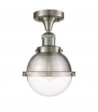  517-1CH-SN-HFS-62-SN - Hampden - 1 Light - 7 inch - Brushed Satin Nickel - Semi-Flush Mount