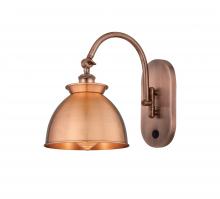  518-1W-AC-M14-AC - Adirondack - 1 Light - 8 inch - Antique Copper - Sconce