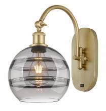  518-1W-SG-G556-8SM - Rochester - 1 Light - 8 inch - Satin Gold - Sconce