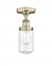  616-1F-AB-G312 - Dover - 1 Light - 5 inch - Antique Brass - Semi-Flush Mount