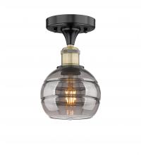  616-1F-BAB-G556-6SM - Rochester - 1 Light - 6 inch - Black Antique Brass - Semi-Flush Mount