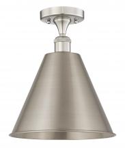  616-1F-SN-MBC-12-SN - Berkshire - 1 Light - 12 inch - Brushed Satin Nickel - Semi-Flush Mount