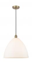  616-1P-AB-GBD-161 - Bristol - 1 Light - 16 inch - Antique Brass - Cord hung - Pendant