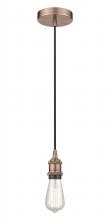  616-1P-AC - Edison - 1 Light - 2 inch - Antique Copper - Cord hung - Mini Pendant