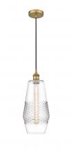  616-1P-BB-G682-7 - Windham - 1 Light - 7 inch - Brushed Brass - Cord hung - Mini Pendant