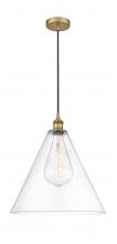  616-1P-BB-GBC-162 - Berkshire - 1 Light - 16 inch - Brushed Brass - Cord hung - Pendant