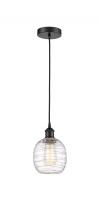  616-1P-BK-G1013 - Belfast - 1 Light - 6 inch - Matte Black - Cord hung - Mini Pendant