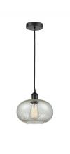  616-1P-BK-G249 - Gorham - 1 Light - 10 inch - Matte Black - Cord hung - Mini Pendant