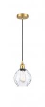  616-1P-SG-G362 - Waverly - 1 Light - 6 inch - Satin Gold - Cord hung - Mini Pendant