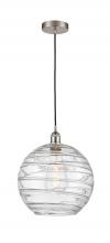  616-1P-SN-G1213-12 - Athens Deco Swirl - 1 Light - 12 inch - Brushed Satin Nickel - Cord hung - Mini Pendant