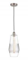  616-1P-SN-G682-7 - Windham - 1 Light - 7 inch - Brushed Satin Nickel - Cord hung - Mini Pendant