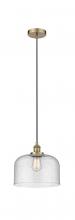  616-1PH-AB-G74-L - Bell - 1 Light - 12 inch - Antique Brass - Cord hung - Mini Pendant